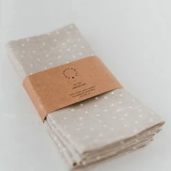 Besorgen ✨ Eulenschnitt Natur Punkte Servietten 4er Set - 4 Servietten à 45x45 Cm - Natur 🔥 -Pichler Shop unnamed file 1026