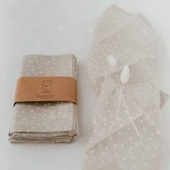 Besorgen ✨ Eulenschnitt Natur Punkte Servietten 4er Set - 4 Servietten à 45x45 Cm - Natur 🔥 -Pichler Shop unnamed file 1027