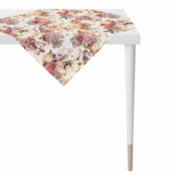 Blitzangebot 🎉 Apelt 2708 Mitteldecke - 100x100 Cm - Rot / Rose / Natur 🔔