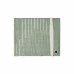 Auslauf 🥰 Lexington Striped Organic Cotton Tischdecke - 150x250 Cm - Green/white 🔥