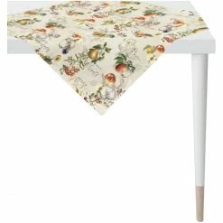 Auslauf 🎉 Apelt Herbstzeit 1609 Mitteldecke - 88x88 Cm - Natur/orange 👏