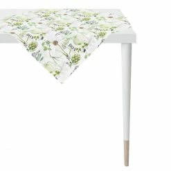 Rabatt 🥰 Apelt ☀️ Summer Garden 7188 Mitteldecke - 88x88 Cm - Weiß-grün 😍