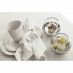 Brandneu 😍 Fink Living Fink Heart Serviettenringe 4er Set - 4 X Ø 5 Cm - Silber 💯 -Pichler Shop unnamed file 1515