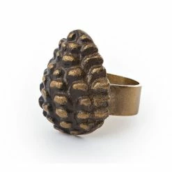 Auslauf ⭐ Lexington Pine Cone Napkin Serviettenring - Ø 4 Cm - Braun ✨
