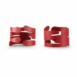 Schlussverkauf ⭐ Alessi Barkring Serviettenring - 2er-Set - 2er-Set: Ø 4,5 Cm - Höhe: 3 Cm - Rot 😉