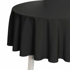Auslauf 😀 Pichler Como Tischdecke Rund - Ø 170 Cm - Noir 🎉