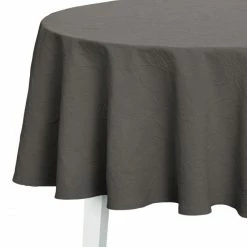 Schlussverkauf 😀 Pichler JUNO Tischdecke Rund - Ø 170 Cm - Schiefergrau 🌟