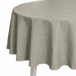 Coupon 🛒 Pichler Cordoba Tischdecke Rund - Ø 170 Cm - Platin ✔️