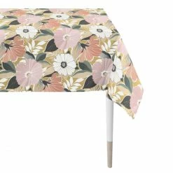 Auslauf 😍 Apelt Loftstyle Astrid Tischdecke - 150x250 Cm - Apricot / Rose ✔️