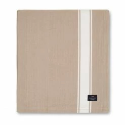 Bestpreis 👍 LEXINGTON Icons Cotton Herringbone Striped Tischdecke - 150x250 Cm - Beige-white ✔️