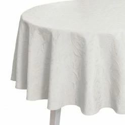 Schlussverkauf 👏 Pichler Cordoba Tischdecke Rund - Ø 170 Cm - Brillantweiß 👏