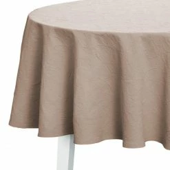 Budget 😀 Pichler JUNO Tischdecke Rund - Ø 170 Cm - Greige 👏