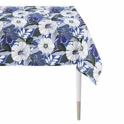Am billigsten 🎉 Apelt Loftstyle Astrid Tischdecke - 150x250 Cm - Blau / Weiß 🥰