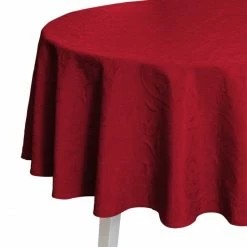 Aktion ⭐ Pichler Cordoba Tischdecke Rund - Ø 170 Cm - Burgund 🔔