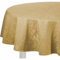 Bester Verkauf 👍 Pichler MARBLE Tischdecke Rund - Ø 170 Cm - Goldfarben 🤩
