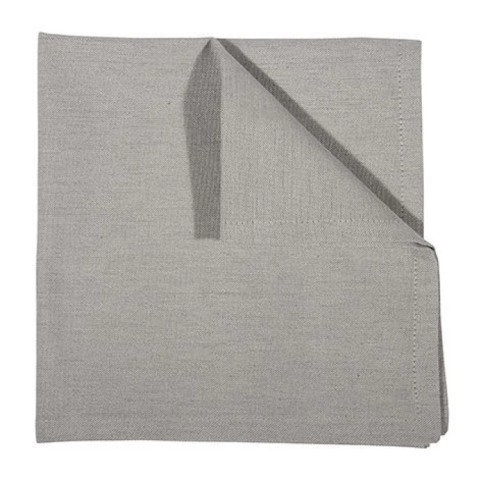 Auslauf 😀 Pad LEDA Serviette 4er-Set - 45x45 Cm - Light Grey 😉 1 Auslauf 😀 Pad LEDA Serviette 4er-Set - 45x45 Cm - Light Grey 😉