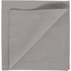 Blitzangebot 👍 Linum ROBERT Serviette - 4er Set - 45x45 Cm - Light Grey G15 ✔️