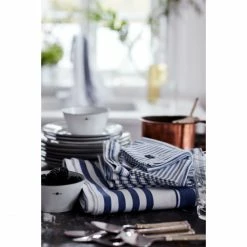 Billig ✔️ LEXINGTON Icons Cotton Herringbone Striped Serviette - 50x50 Cm - Blue-white 🌟 -Pichler Shop unnamed file 782