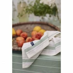 Rabatt 🎉 Lexington Organic Cotton Twill Serviette - 50x50 Cm - White/green 👏 -Pichler Shop unnamed file 808