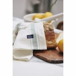 Rabatt 🎉 Lexington Organic Cotton Twill Serviette - 50x50 Cm - White/green 👏 -Pichler Shop unnamed file 809