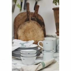 Rabatt 🎉 Lexington Organic Cotton Twill Serviette - 50x50 Cm - White/green 👏 -Pichler Shop unnamed file 810