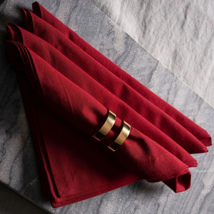 Großhandel ⌛ Linum ROBERT Serviette - 4er Set - 45x45 Cm - Red D90 🔥 2 Großhandel ⌛ Linum ROBERT Serviette - 4er Set - 45x45 Cm - Red D90 🔥 – Bild 2