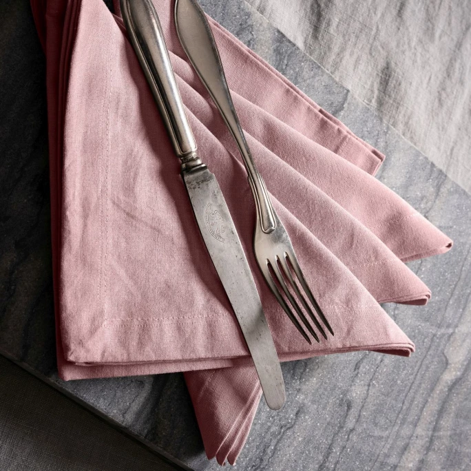 Budget 💯 Linum ROBERT Serviette - 4er Set - 45x45 Cm - Dusty Pink D70 🌟 2 Budget 💯 Linum ROBERT Serviette - 4er Set - 45x45 Cm - Dusty Pink D70 🌟 – Bild 2