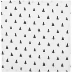 Budget ❤️ Eulenschnitt Tannen Servietten 4er Set - 4 Servietten à 45x45 Cm - Weiß/schwarz 😍