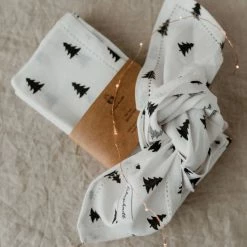 Budget ❤️ Eulenschnitt Tannen Servietten 4er Set - 4 Servietten à 45x45 Cm - Weiß/schwarz 😍 -Pichler Shop unnamed file 873